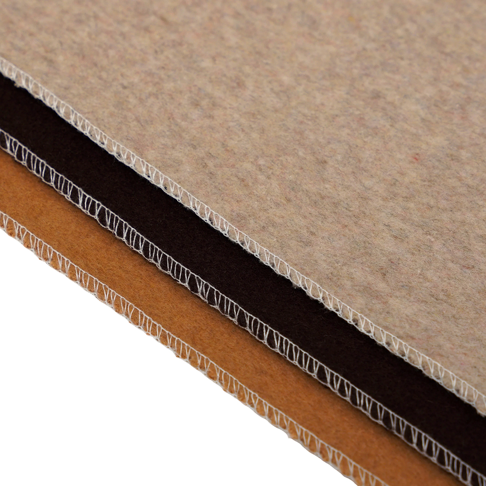 50% lână, 40% poliester, 10% alte fibre, 720G/M, culoare pastă de fasole, țesătură groasă de lână pe două fețe, ML-0124-4382-1