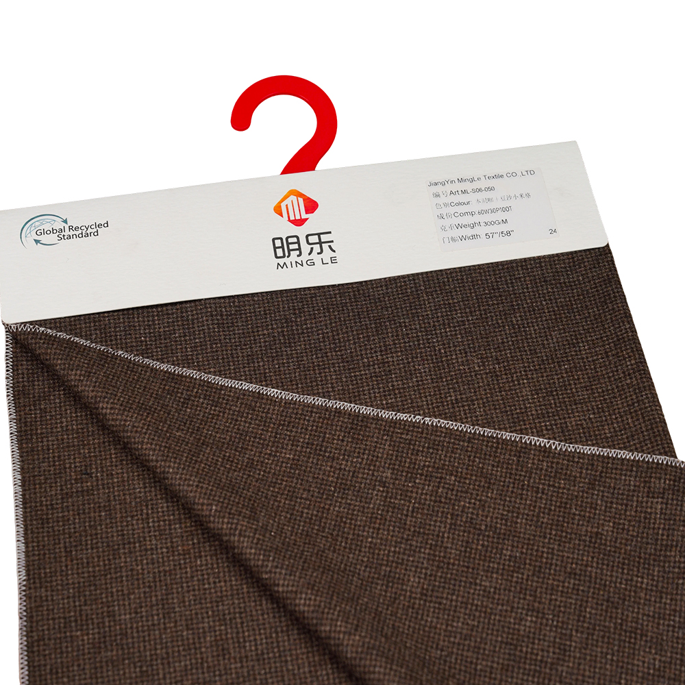 60% lână, 30% poliester, 10% alte fibre, 300 g/m, amestec de cafea + mei pastă de fasole roșie, țesătură de flanel, ML-S06-050