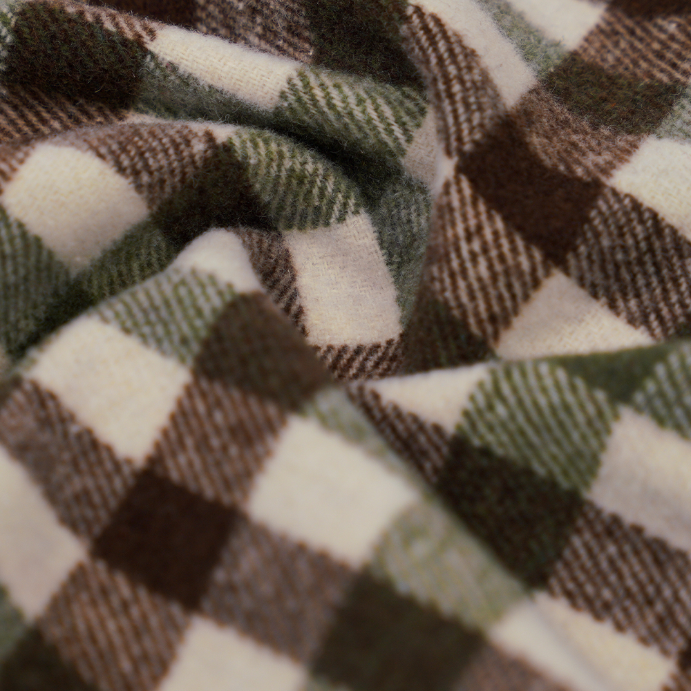100% altele, 410 G/M verde, maro și alb, fire de tweed, ML-701234