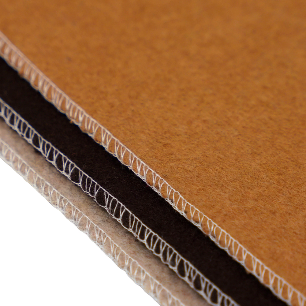 20% lână, 70% poliester, 10% alte fibre, 870G/M, cămilă, țesătură din lână cu două fețe, ML-110037-9