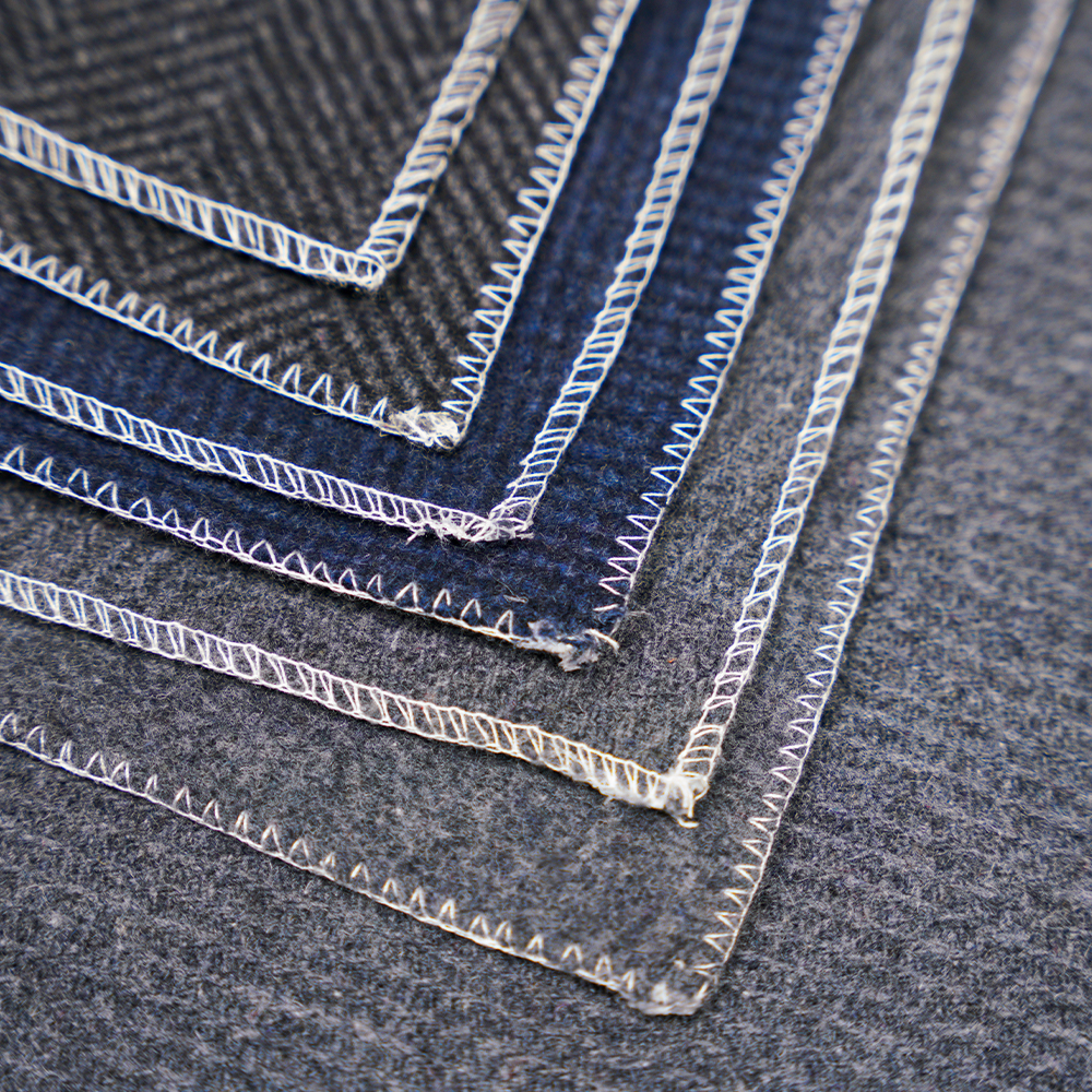 50% lână, 50% alte fibre, 760G/M, gri închis + gri mediu, țesătură Melton cu model în carouri, ML-241150-760