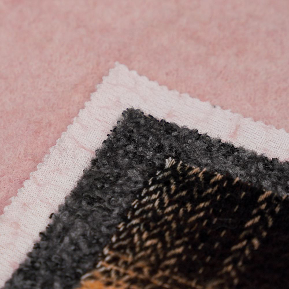 40% lână, 60% poliester, 540G/M, alb și negru, țesătură tweed circulară, ML-8021071